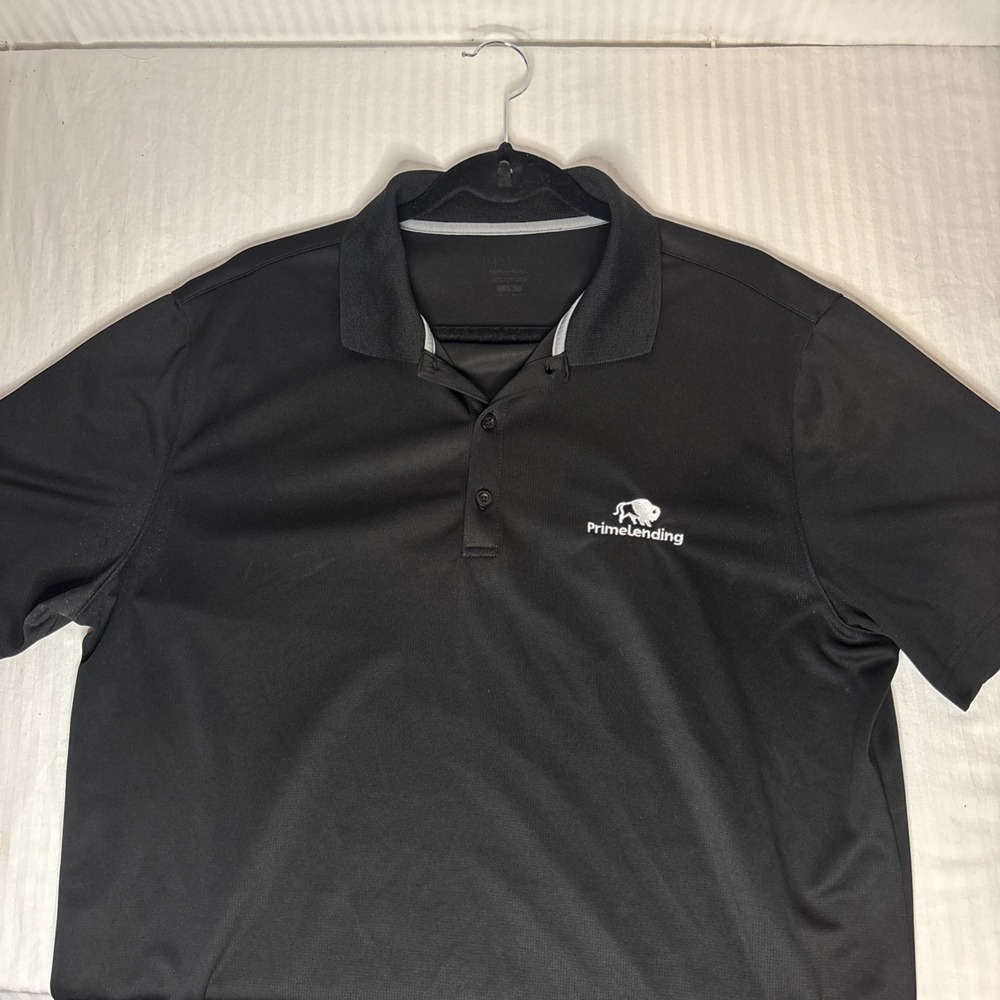 PrimeLending Black Polo Shirt Men's Size Large